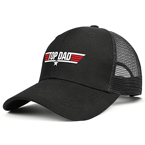 Image of Top Dad Hat Fathers Day Birthday Dad Gifts from Son Daughter Kids Wife for Husband Best Dad Ever Hat Papa Adjustable Snapback Baseball Cap for Men Black