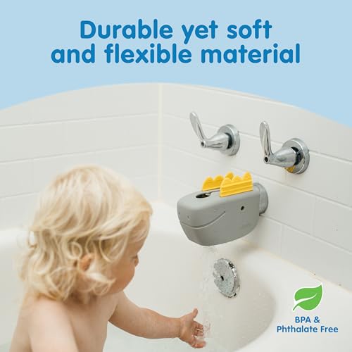 Image of Dr. Brown's CleanUp Dino-Soft Baby Bath Spout Cover, Soft and Safe on Tub Faucet, Toddler Bathtub Safety for Kids, BPA Free, Certified Plastic Neutral