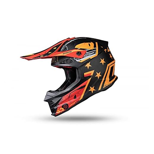 Ufo casco motocross integrale Intrepid New 2022 Taglia L arancione rosso offroad enduro omologato cross