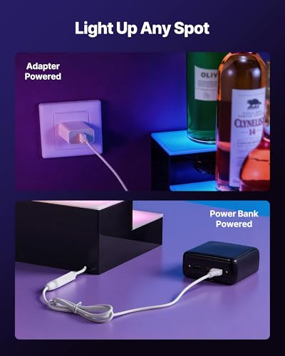 Image of VEVOR LED Lighted Liquor Bottle Display, 2 Tiers 40 inches, Supports USB, Acrylic Illuminated Home Bar Shelf Display with RF Remote & App Control, 9 Static Colors, Timing Mode, for 20-28 Bottles