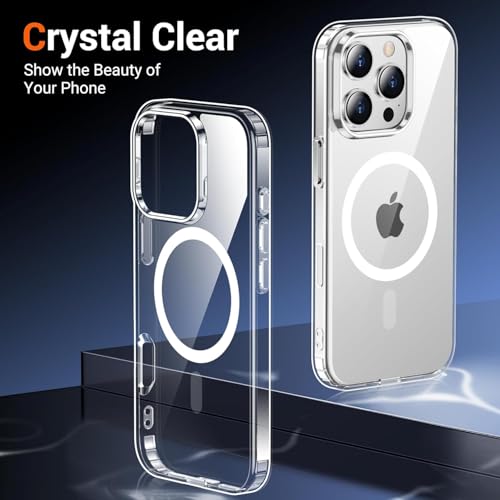Image of ShieldTech Back Case Cover for Apple iPhone 15 Pro | Mag-Safe Compatible | Transparent Mobile Phone Case Cover for i Phone 15 Pro | i Phone 15Pro TPU Transparent Back Cover Case