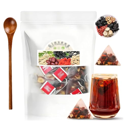20 Bags Ginseng & Mulberry Herbal Tea, Ginseng And Wolfberry Tea Organic, Kidney Teas Formula, Ginsengs & Mulberry Herbal Teas for Men Women