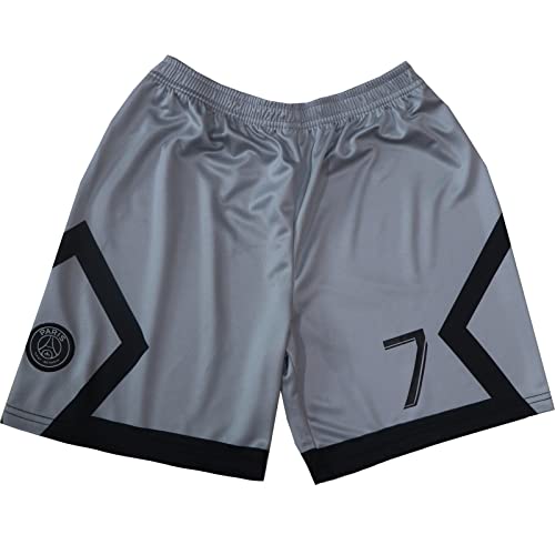 Youth For Boys/Girls Sportswear Soccer 7 Mbappe Short Sleeve Youth Sizes (Gray,26) #TOP3