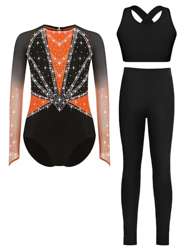 Justaucorps de gymnastique fille manches longues anti-frottement