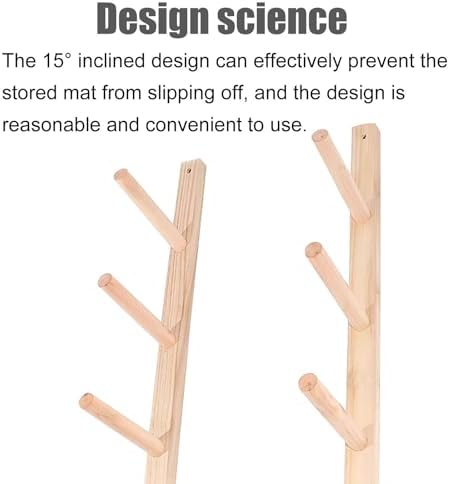 Snowboard Storage Rack，Tall Floor Yoga Mat Rack, Wooden Yoga Mat Rack Wall Mount, Home Laundry Exercise Mat Storage Organizer for Foam Roller/Pilates Mat, 2 4 6 9 Layer Workout Stand for Hom