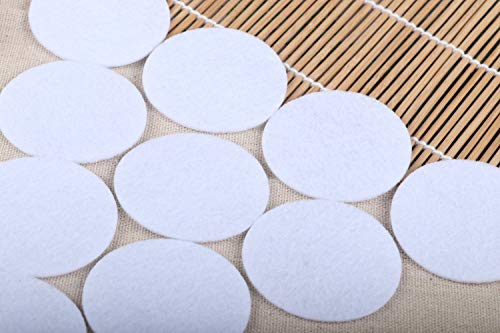Image of YYCRAFT White Soft Thick Wool Felt Circles for Craft Project (2mm Thick,100pcs 2 Inch)