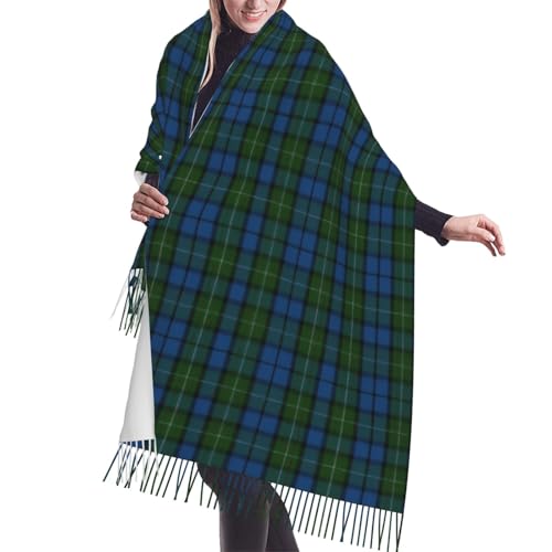 Clan Ferguson Tartan Imitation Cashmere Tassel Scarf Winter Scarf Autumn Softest Classic Warm - Main Image