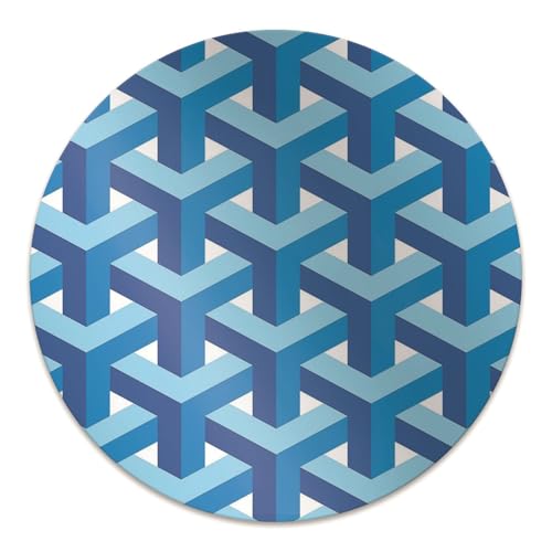 Tapis pour protection ø100 cm antidérapant avec graphismes 3D modernes - 2