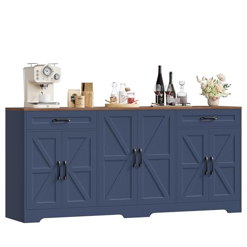 71” Large Sideboard Buffet Cabinet Storage, Farmhouse