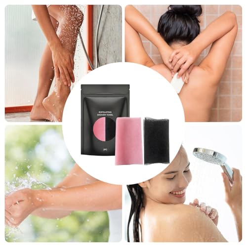 Serviettes de corps pour la douche haut de gamme en pack de 2 lavettes durables