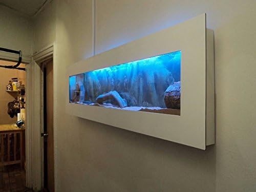 Wall Mounted Aquarium 60"x18" white aluminum, on Sale