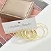 42 Pairs Gold Hoop Earrings Set for Women, Fashion Chunky Pearl Earrings Multipack Twisted Statement Earring Pack, Hypoallergenic Small Big Hoops Earrings for Birthday Party (Gold-big hoops-8 pairs)