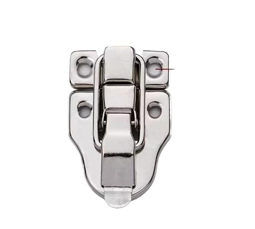Toggle Catch Latch Clasp Retro Style Metal Box Buckle for Tool Boxes Jewelry Duckbilled Hasp Latch Catch with Padlock Hole for Wooden Box Crafts(F)