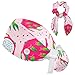 Working Cap with Button Sweatband, Dragon Fruits Scrub Cap Surgical Hats for Women Long Hair