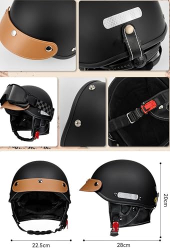 Cascos moto abierto scooter estilo alemán para el día a día 3
