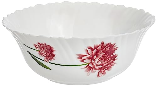 Image of Larah by Borosil Nargis Fluted Series Opalware Dinner Set | 36 Pieces for Family of 8 | Microwave & Dishwasher Safe | Bone-Ash Free | Crockery Set for Dining & Gifting | Plates & Bowls | White