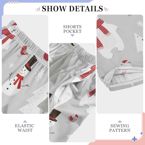 Boys' Pants Christmas Gnomes Snowmans Trees Long Bottoms Jogger Pants Elastic Waist Trousers with Pockets S-XL4