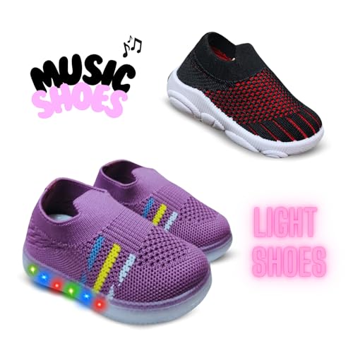 Image of Kids Trending Slip-On Shoes Combo, Pack of 2 (Light Shoe + Musical Shoe)