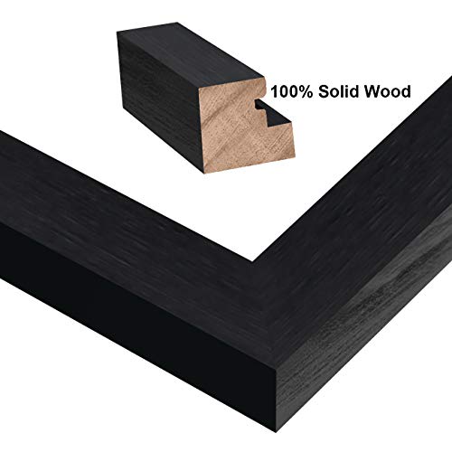 Rr Round Rich Design 4X6 Inch Picture Frames Made Of Solid Wood And Hd Glass Display Photos 3.5X5 With Mat Or 4X6 Without Mat 4Pk Black #TOP5