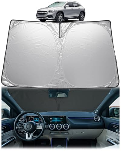 GAFAT Compatible with Mercedes Benz GLA H247 2020-2025 / EQA 2022-2025 Sun Protection Front Windscreen Inside, Windscreen Parasol Sun Visor, Cooling, UV Protection, GLA H247 Accessories GAFAT Compatible with Mercedes Benz GLA H247 2020-2025 / EQA 2022-2025 Sun Protection Front Windscreen Inside, Windscreen Parasol Sun Visor, Cooling, UV Protection, GLA H247 Accessories