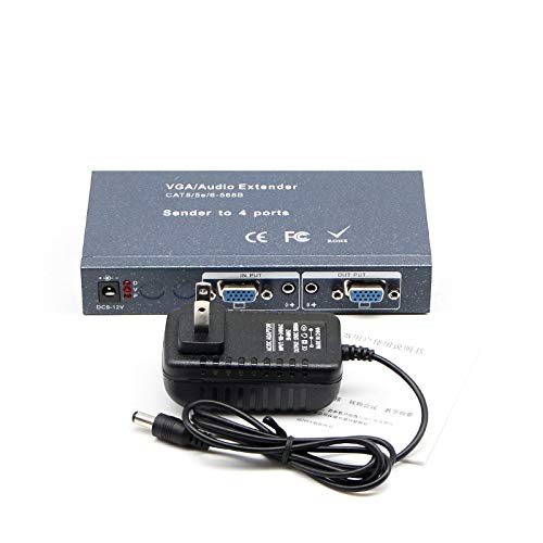 Gimax VGA extender, 100M range, 200M range, 300M range, VGA - RJ45 video extender - (Color: Sender)