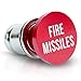OMNI Factory Novelty Fire Missile Button Cigarette Lighter Cover Universal Design Fits Most Vehicles with Standard 12 Volt Power Source