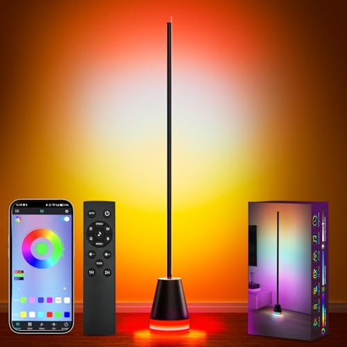 Keepsmile Smart Corner Floor Lamp,16 Million Color Changing RGB L...