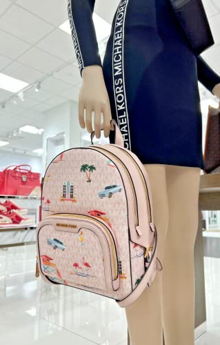 Michael Kors Jaycee Medium Zip Pocket Backpack Light Powder Blush Pink Mk Miami #TOP2