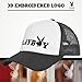 Playboy Trucker Hat, Mesh Adjustable Snapback Baseball Cap with Curved Brim, Black, One Size