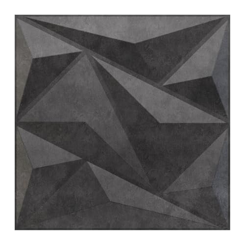 Image of Kayra Decor 3D PVC Wall Panel - Alps Design Nexa Gray Color 19.7 inch x 19.7 inch (Pack of 12) - Covers 32.34 Sq. Ft.