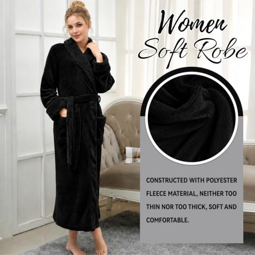 Image of Premium Long Robes for Women: Warm Super Plush Soft Fleece Bathrobes
