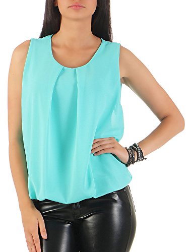 Malito élégant léger Blouse débardeur 6879 Femme Taille Unique (Turquoise)
