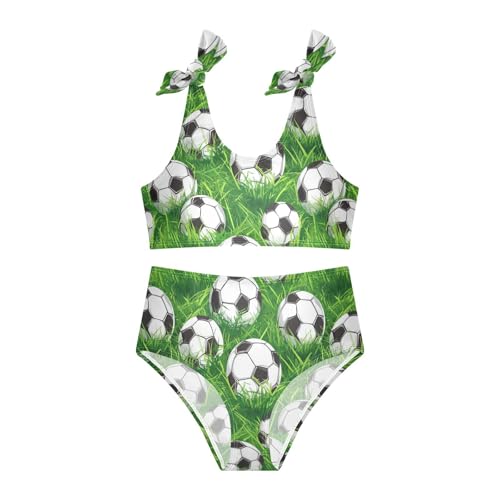 Wusikd Soccer Balls Girls Swimsuits Two Piece Grass Swimwear Bikini Set for for Girls Size 3T3