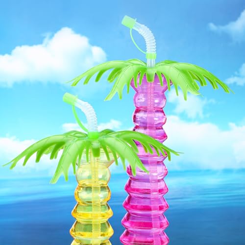 Vasos Patio Palm Tree con Paja y Tapa 15 Pzs miniatura 4