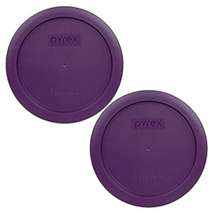 Pyrex 7201-PC Round 4 Cup Storage Lid for Glass Bowls (2, Purple)