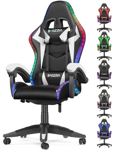 Racingreat Sedia Gaming con Luci RGB, Poltrona da Gioco con...