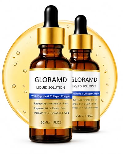 2PCS Gloramd Face Lift Serum Collagen Oil for Skin and Face Formulated with 1% Peptides and 3% Collagen It Combats Aging Reduces Wrinkles And Provides Deep Hydrationsuitable for All Skin Types