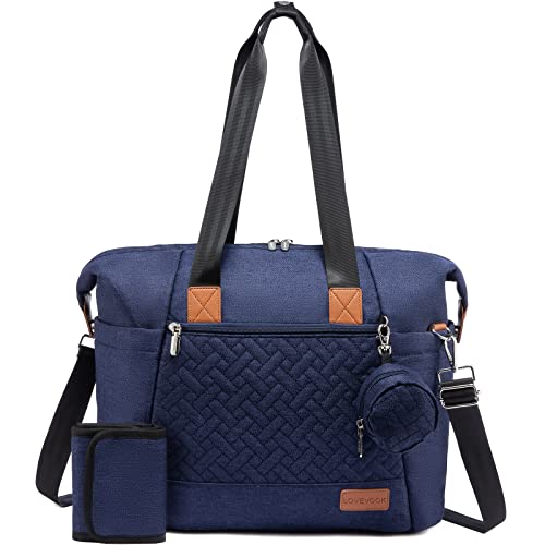 Image of LOVEVOOK Diaper Bag Tote, Large Baby Diaper Bag Waterproof Travel Diaper Tote with Changing Pad