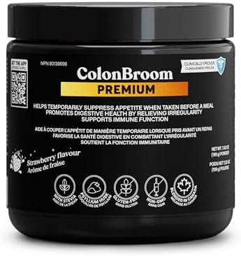ColonBroom Premium Blend - Weight Management Supplement - Psyllium Husk Fiber Powder Drink - Colon Cleanse for Bloating Relief & Gut Health - Gluten Free & Non-GMO - Strawberry (30 Servings)