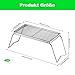 Klappbarer Grillrost 30 x 16 cm Campinggrillrost, Outdoor Grillgitter zum Aufstellen Rost Strandgrill, Tragbarer Lagerfeuergrill für Camping Trekking Garten und Outdoor Grill-Spaß