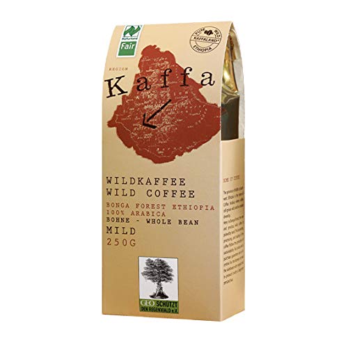 Original Food Kaffa Wild-Kaffee mild ganze Bohne 250g bio vegan fair Arabica Mild, 10er Pack