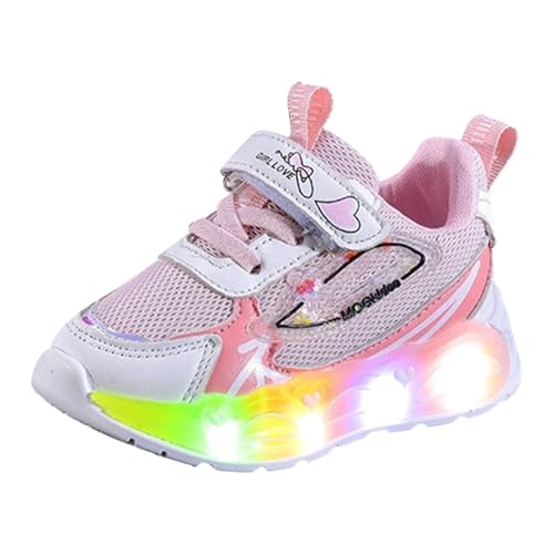 IWIHMIV Girls Sneakers Kids Breathable Tennis Shoes Non Slip Lightweight Running Comfortable Casual Walking Shoes