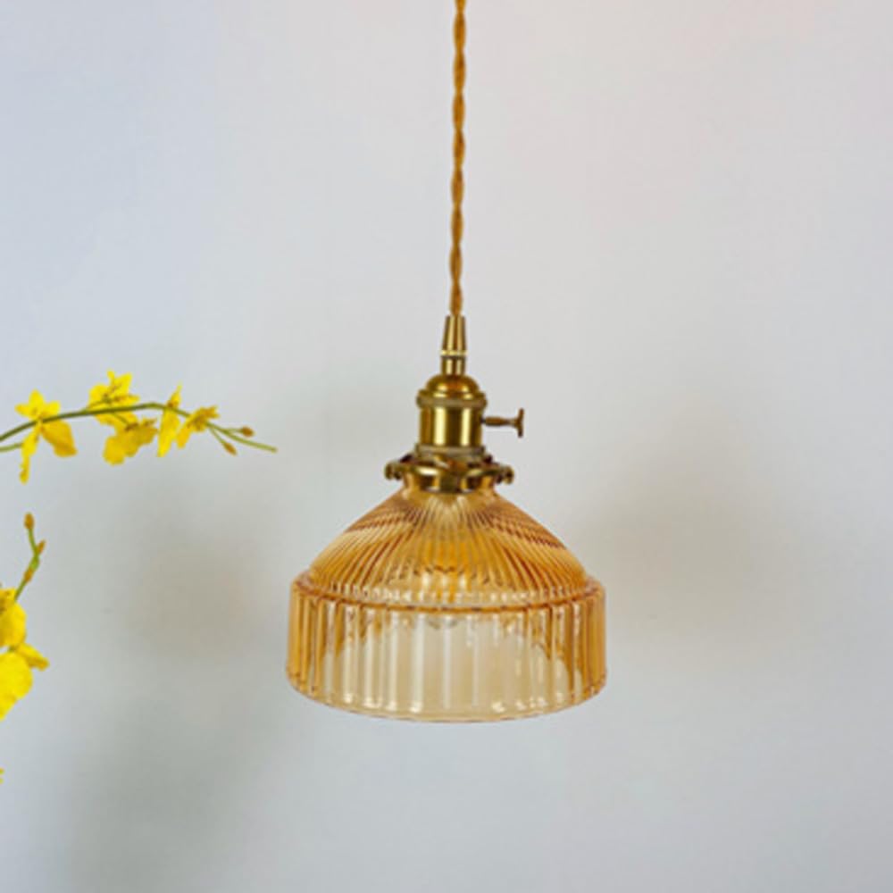 HAIDU Portalámparas De Metal Pantalla De Lámpara De Araña De Vidrio, Lámpara Colgante De Estilo Moderno Simple, Lámpara Colgante De Una Sola Cabeza con Tornillo E27, Lámparas De Techo para Estudio De