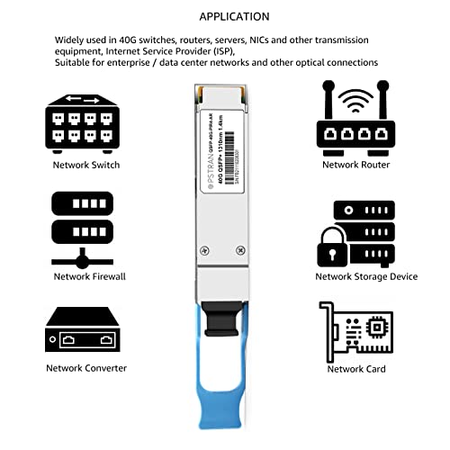 Image of 40GBASE-PIR4 QSFP+ Optical Transceiver Module Compatible with Arista QSFP-40G-PLRL4 40G PLRL4 1310nm 1.4km MTP /MPO SMF DDM