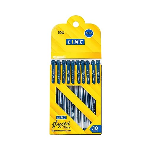 Image of Linc 0.6mm Glycer Ball Pen | Blue Ink | Pack of 30