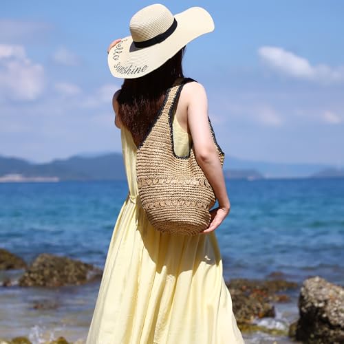 Bolso de paja tejido para mujer Oweisong verano 2026 miniatura 2