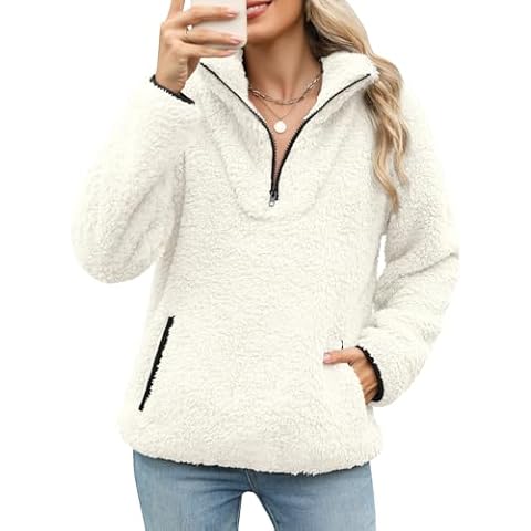 Tuopuda Sweatshirt Femme Polaire Zippé Cover