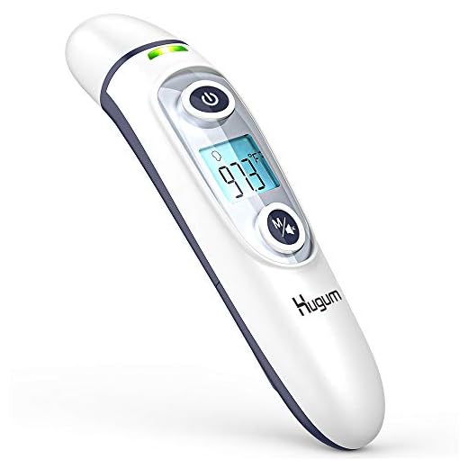 Medical Forehead and Ear Thermometer for Adults, Kids and Baby, Non-Touch Thermometer for Home, Digital Infrared Temporal Thermometer with Fever Alarm and Memory Function, 1s Instant Accurate Reading