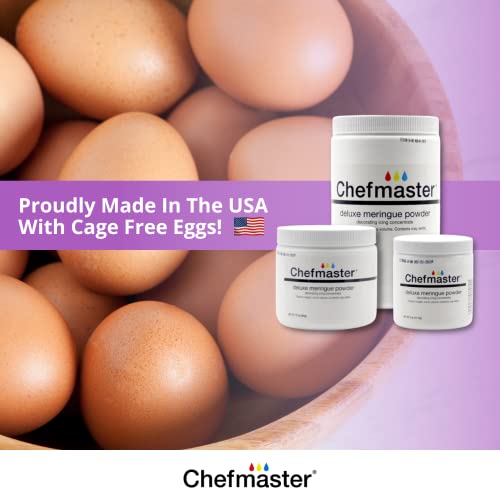 Chefmaster Deluxe Meringue Powder For Baking & Decorating, Certified Kosher Meringue Powder For Buttercream, Royal Icing, Meringue Toppings, Meringue Cookies, And More! 5 Oz. Ready To Use Meringue Mix #TOP5