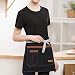 YXDZ Versión Coreana del Delantal De Trabajo De Medio Cuerpo De Mezclilla Café Restaurante Occidental Hombres Y Mujeres Monos De Camarero Delantal De Moda Denim Negro